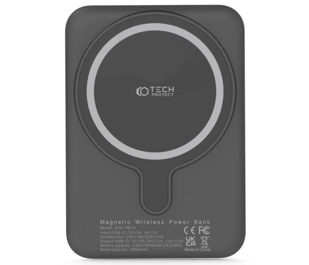 TECH-PROTECT PB10 LifeMag MagSafe Power Bank 5000 mAh czarny 9589046926716 - 1101216 - zdjęcie 2